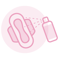 噴於衛生棉、護墊