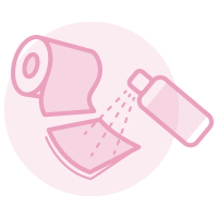 如廁後噴於衛生紙，擦拭私密肌膚